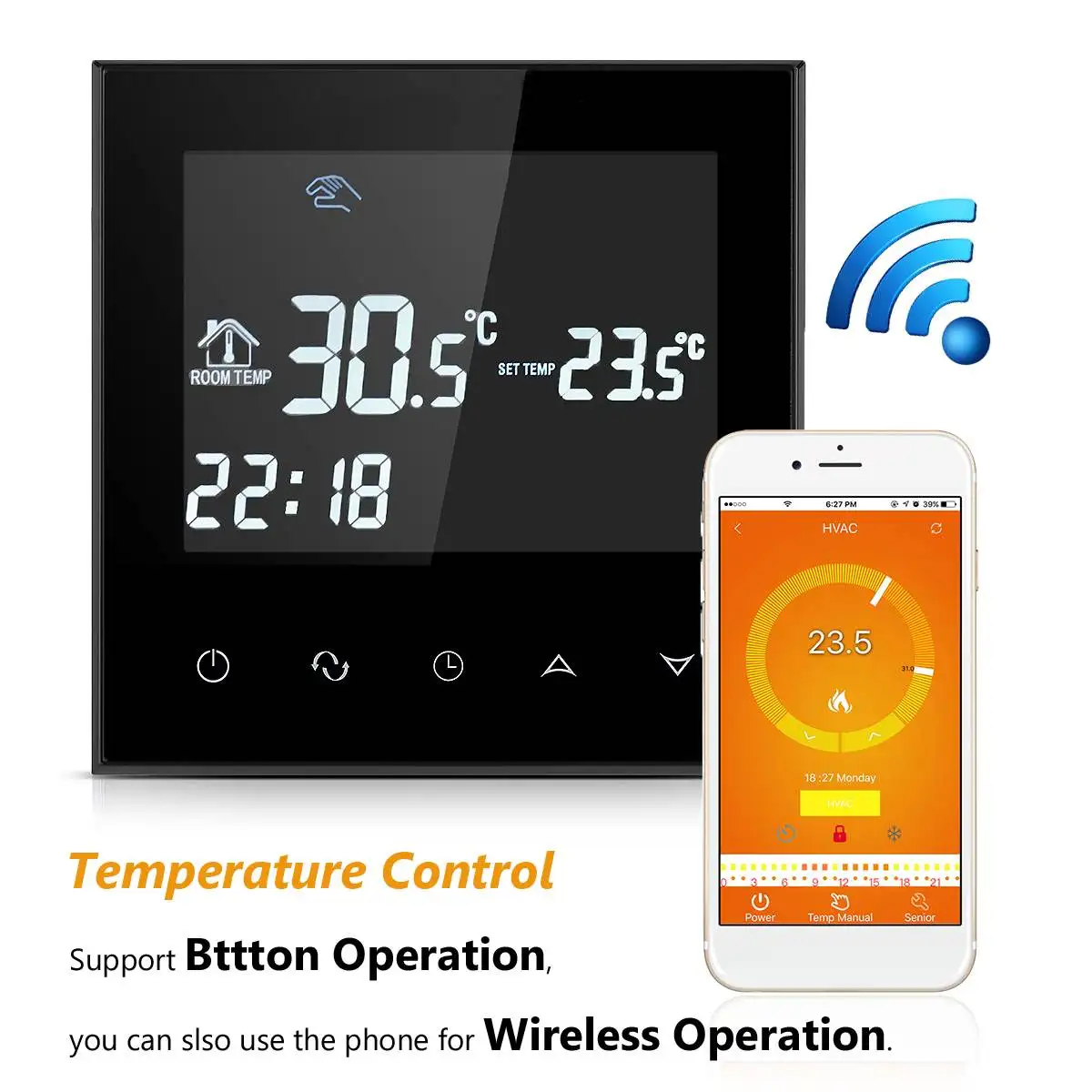 

220V WIFI LCD Digital Thermostat Wireless Programmable Thermostat Control under-floor heating Heater Temperature Controller