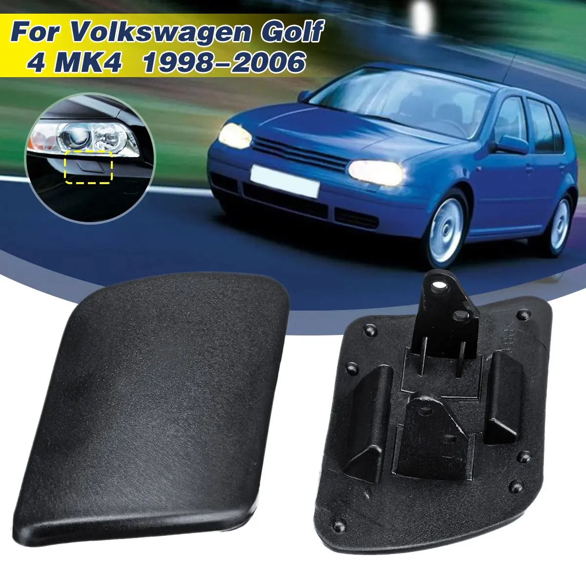 

Left/Right Side Front Bumper Headlight Washer Nozzle Cover Cap For VW Golf 4 IV Mk4 1998 1999 2000 2001 2002 2003 2004 2005 2006