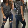 Fashion Women Summer Loose Top T-shirt 2022 Summer Short Sleeve Camo Sexy T Shirt Ladies Camouflage Printed Casual Tops T-shirt ► Photo 2/4