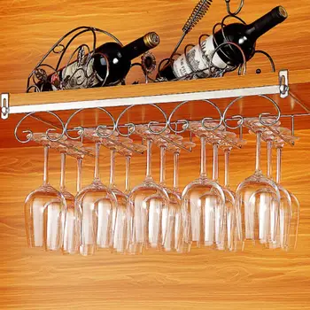 

Home Practical Stainless Steel Nail Free Wine Glass Rack