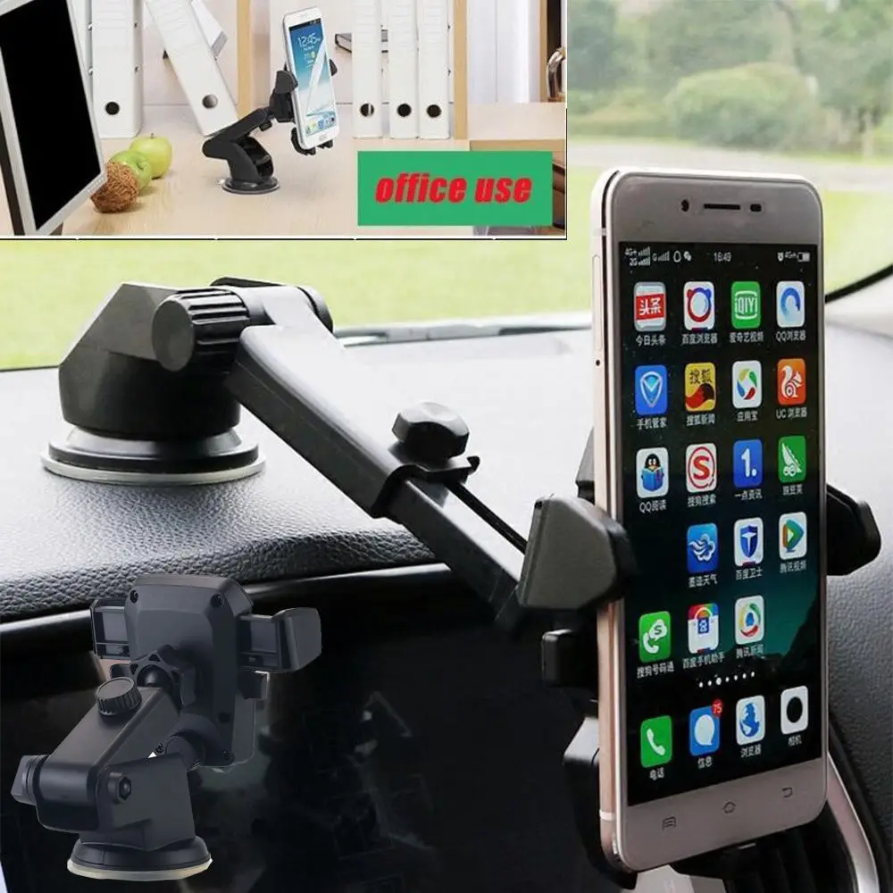 

Universal 360 Degree Long Arm Windshield mobile Cellphone Car Mount Bracket Holder for your mobile phone Stand for iPhone GPS
