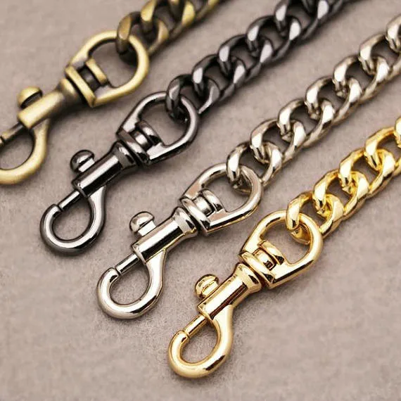 

[Telastar] 120cm Metal Chain Purse Chain Crossbody Bag Strap Handbag Metal Clasp Chain Replacement Gold Silver Brozen