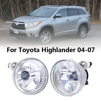 

Pair Left and Right Front Clear Bumper Driving Fog Lights for Toyota Highlander 2004 2005 2006 2007