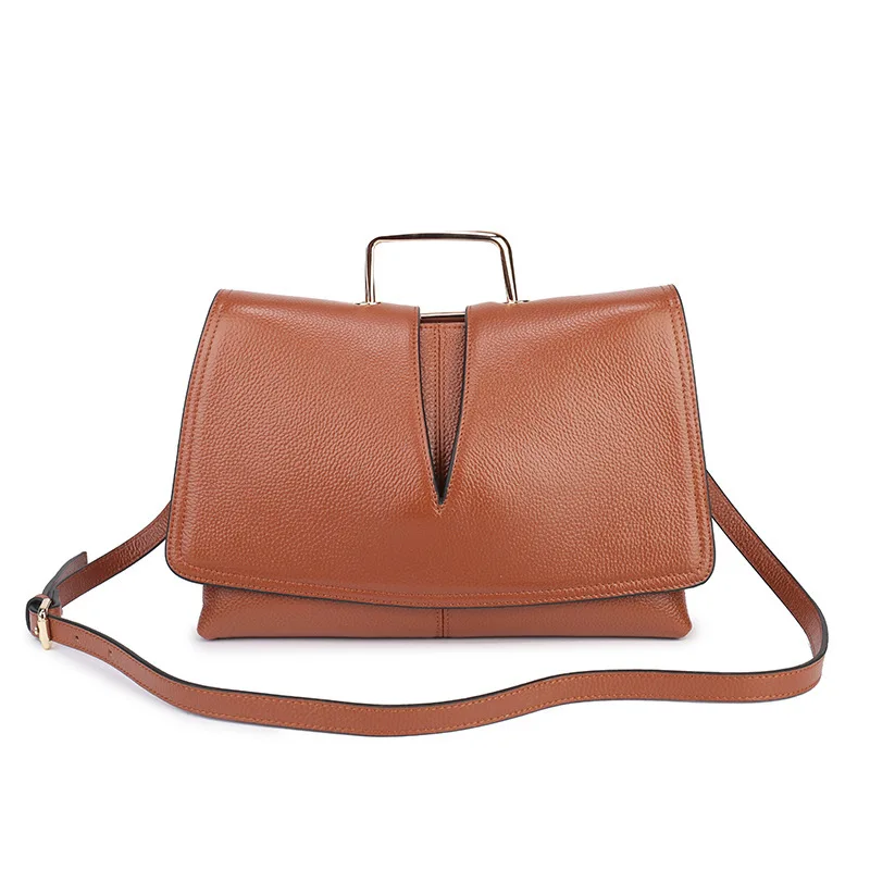 

Brand Fashion Women Genuine Leather Messenger Top-handle Bags Ladies Shoulder Bag Female Crossbody Bags Vintage Flap Bag Handbag