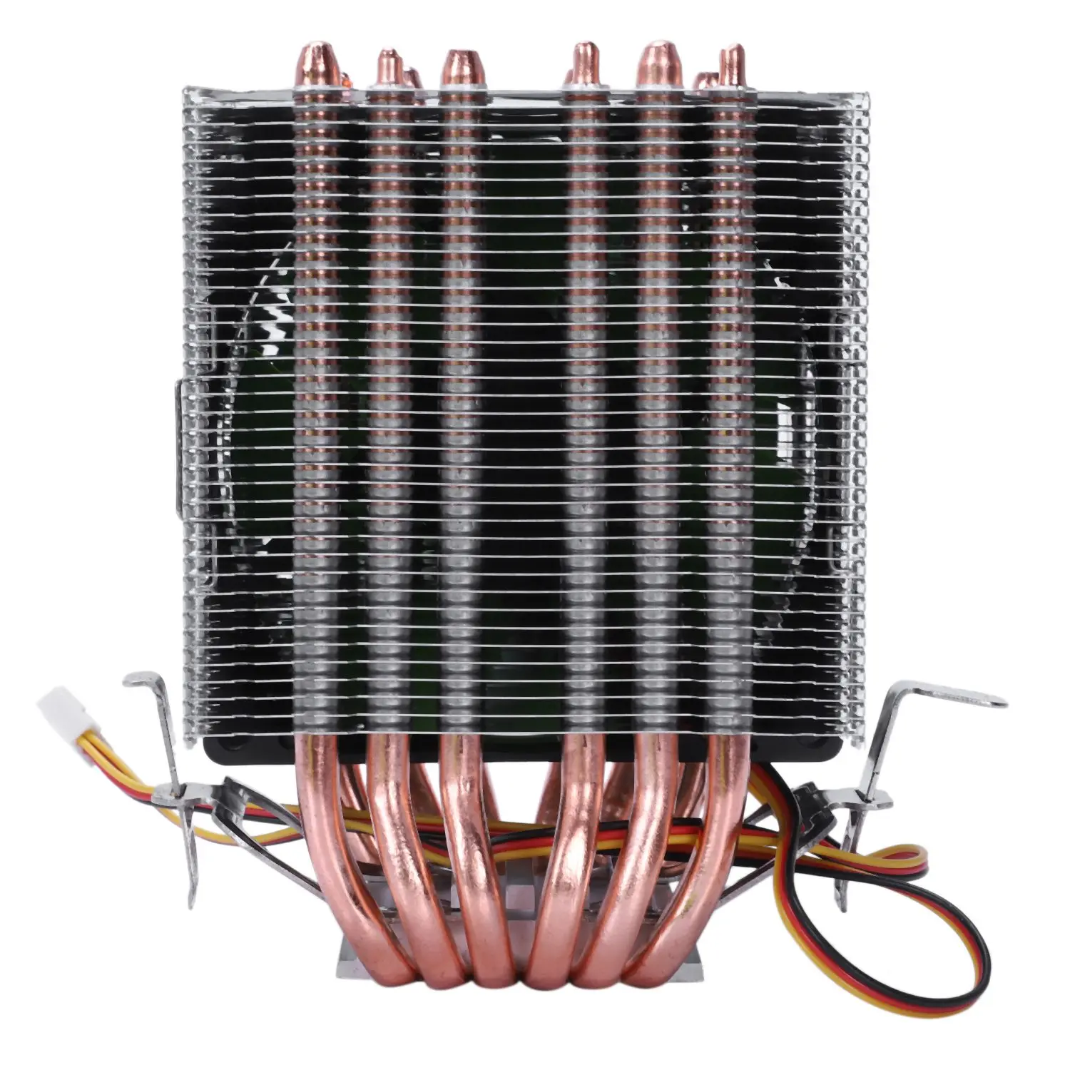 Lanshuo 6 тепловая трубка 3 провода без свет двойной вентилятор Cpu вентилятор Радиатор охлаждения радиатора для Intel Lga 1155/1156/1366 радиатор тепла