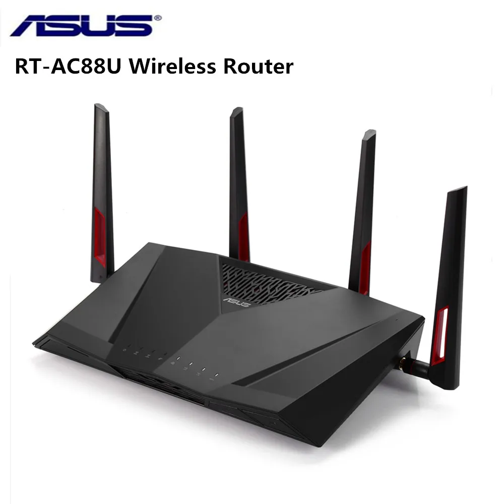 

Original ASUS RT-AC88U Wireless Router MIMO Technology Dual Band Network WiFi Repeater 1800Mbps Support VPN IEEE 802.11n/g/b/a