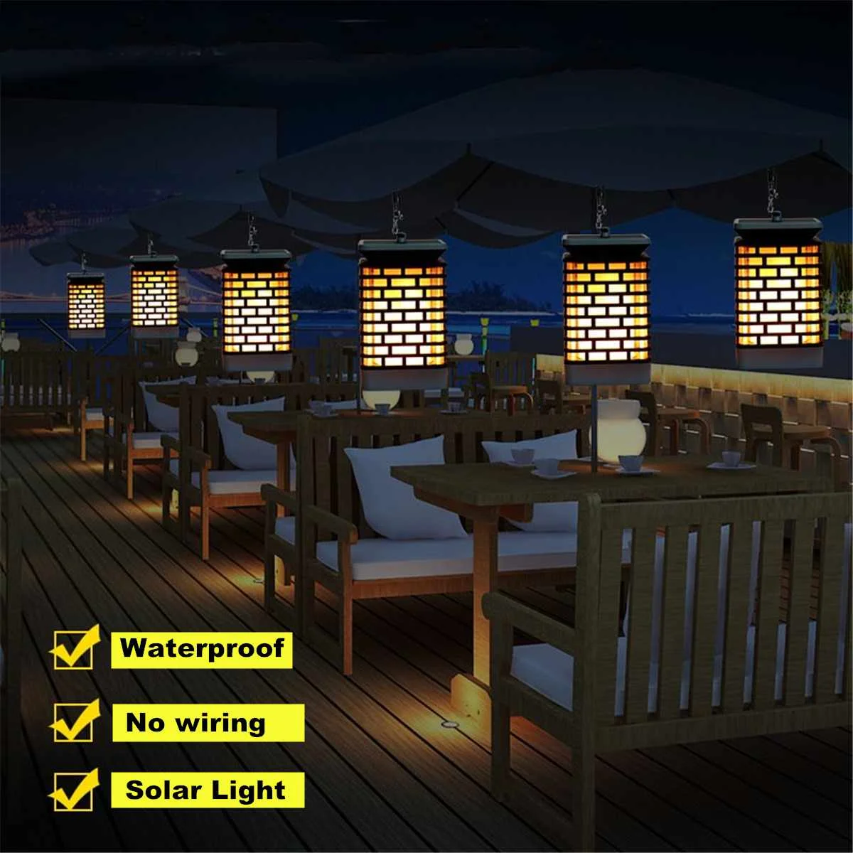 

Hanging LED Solar Lamp Waterproof Garden Landscape Lantern Lawn Light Porch Patio Yard Decoration Fixture Outdoor Lighting