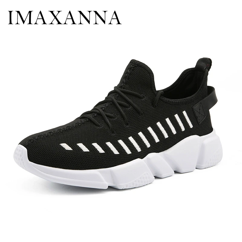 

IMAXANNA New Plus Size Men's Light Running 2019 Shoes Fahsion Breathable Mesh Mens Shoes Wear Resistant Sneakers Male Sports