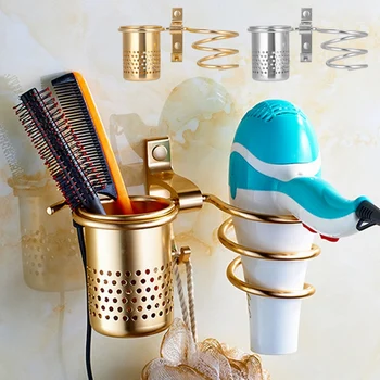 

Bathroom Hair Dryer Holder Stand Wall Mounted Organizer Hairdryer Rack Shelf Holder Hairdressing Salon Barber Tool Beauty Health