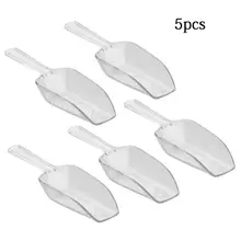 Pelle à glace en plastique, ustensile de cuisine, farine, nourriture, Bonbons, crème glacée, boule à Dessert, boules à Bonbons, haricots, outils de Buffet de fête 5 pièces