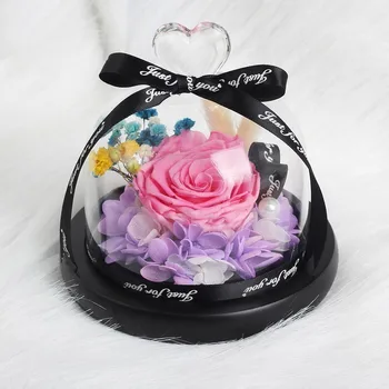 

Rose In Flask Beauty And The Beast Eternal Rose Flower Floral Decor Valentines Day Gift Birthday Christmas Wedding Gift