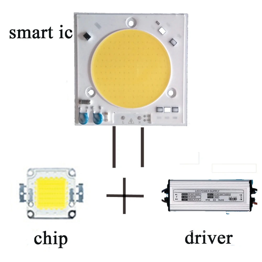 ARILUX AC180-260V 30 Вт 40 50 Вт удара светодио дный светодиодный чип свет Смарт IC диод для DIY прожектор