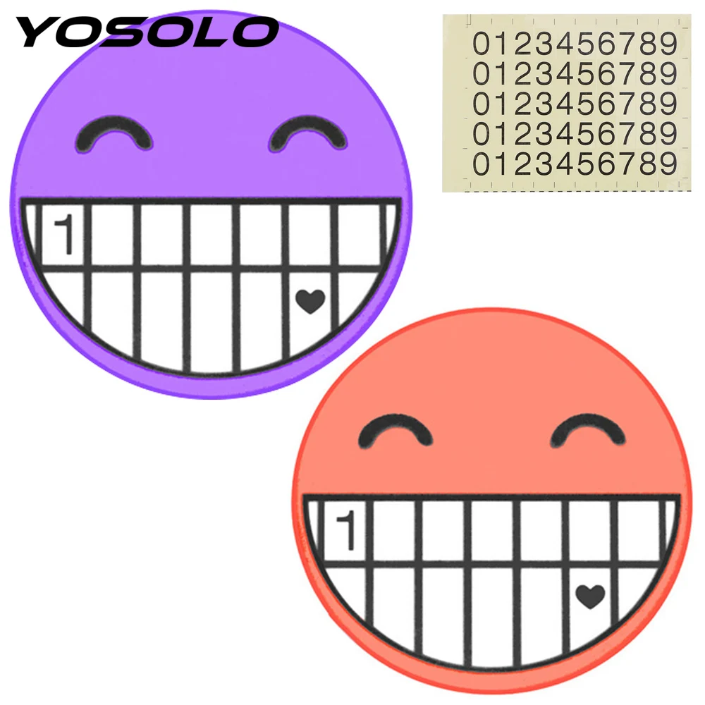 YOSOLO لوحات أرقام الهاتف مؤقت بطاقة ركن السيارة ألواح رسومات للسيارات يمكنك تركيبها بنفسك التصميم الرقمية لغز الرموز التعبيرية الكرتون ابتسا...