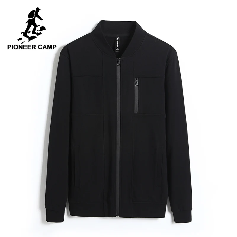 Мужская ветровка Pioneer Camp черная Повседневная куртка на молнии с карманом AJK702356 |