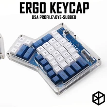 Dsa ergodox ergo pbt dye subbed keycaps пользовательские механические клавиатуры Бесконечность ErgoDox эргономичная клавиатура keycaps белый синий