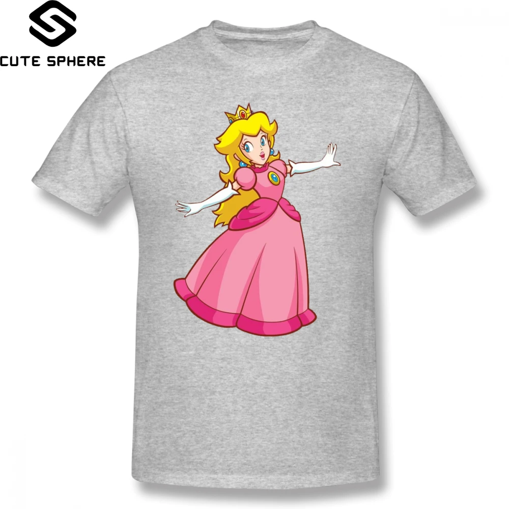 

Princess Peach T Shirt Princess Peach T-Shirt Fun 5x Tee Shirt Male Basic 100 Cotton Short Sleeve Graphic Tshirt