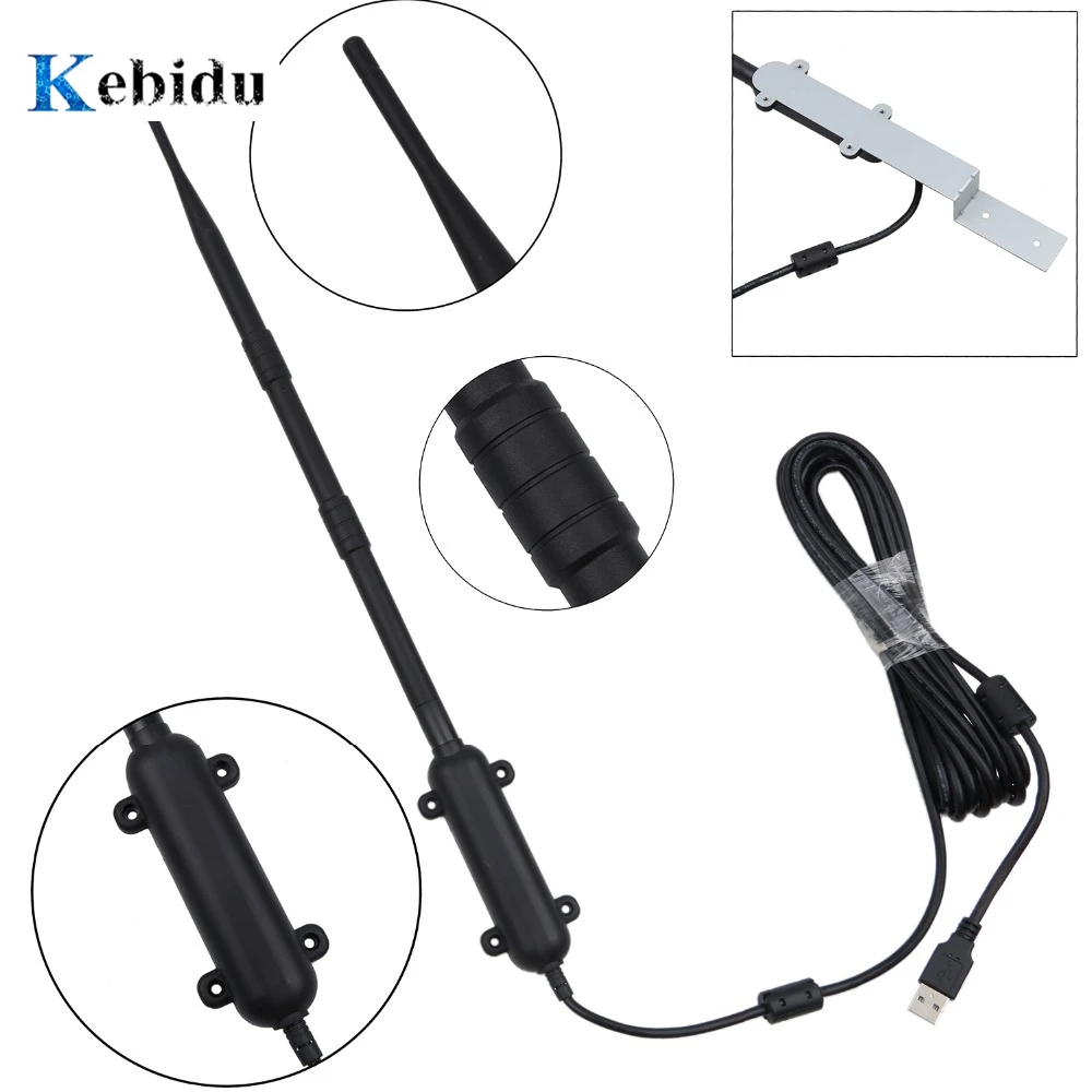 

kebidu Outdoor USB WiFi Adapter 150Mbps 13dB High Power WiFi Antenna 802.11b/g/n Wireless Signal USB WiFi Receiver Network Card