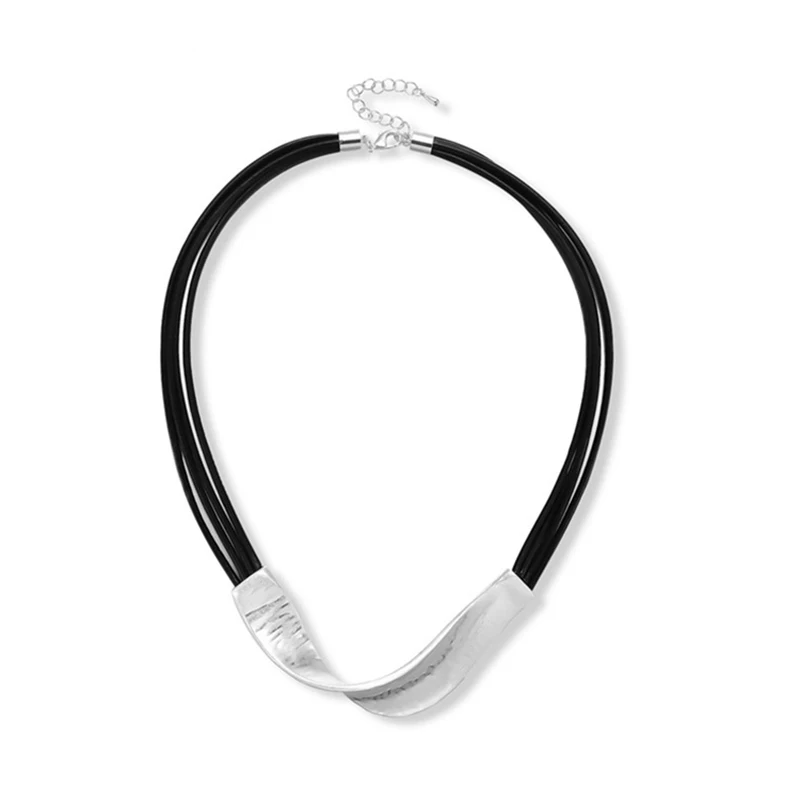 Простой стиль ключицы массивное ожерелье серебряного цвета ожерелье-чокер из сплава для женщин подарок на день Святого Валентина