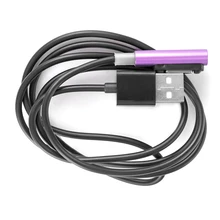 Зарядное устройство usb микро Быстрая Зарядка адаптер 1 м золотой Магнитный зарядный кабель W/светодиодный для sony Xperia Z3 L55t Z2 Z1 Compact Новинка