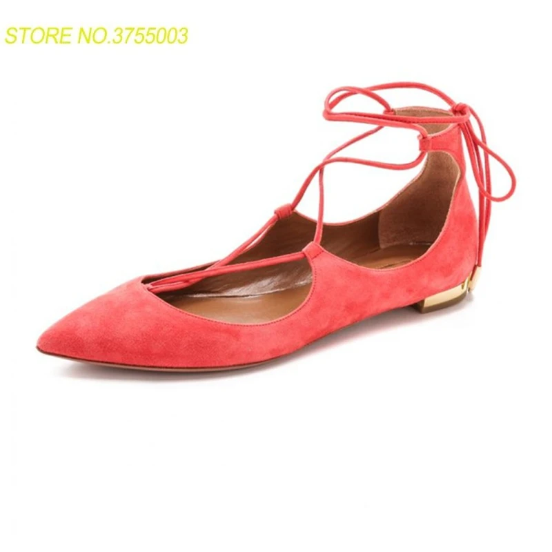 

2018 Women Causual Shoes New Fashion Spring/Autumn Ankle Lace Up Flock Flats Sexy Runway Style Women Outdoor Shoes Women Shoes