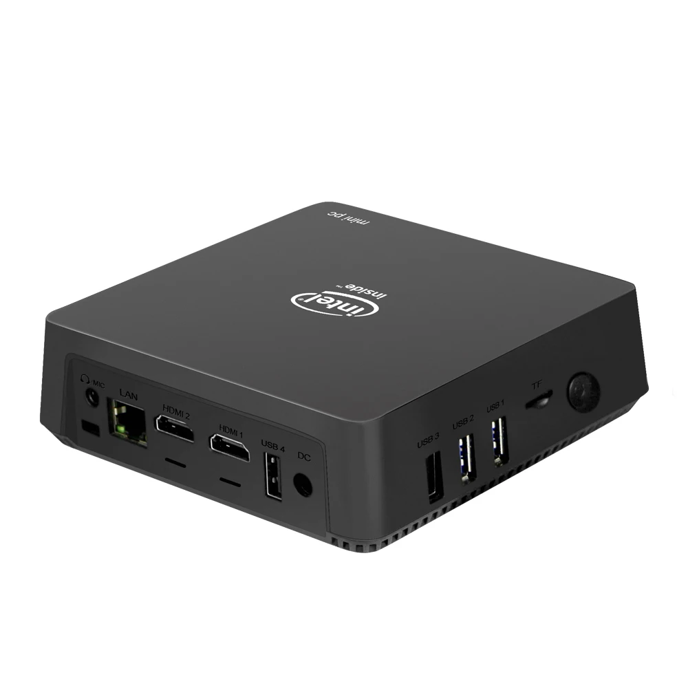 AK5 Windows 10 Мини ПК Intel J3455 Четырехъядерный 4G RAM 64G ROM win10 Голосовое управление 5GHz WiFi