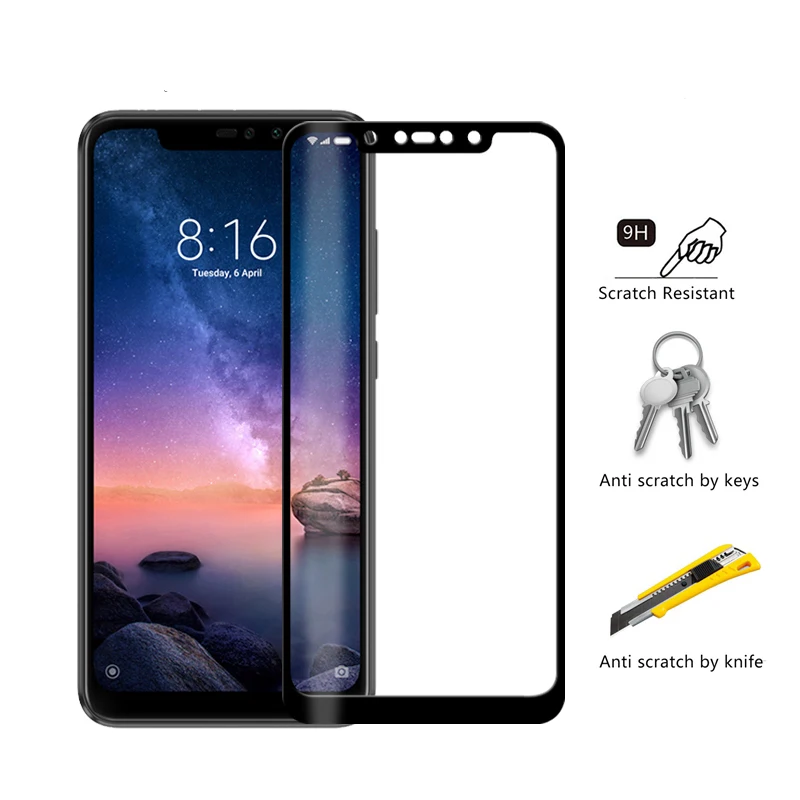 

For Xiaomi Poco F1 Mi 8 SE Protective Glass Film Mi A1 A2 Lite Glass Max 3 Tempered Glass Redmi 6A Note 6 Pro Screen Protector