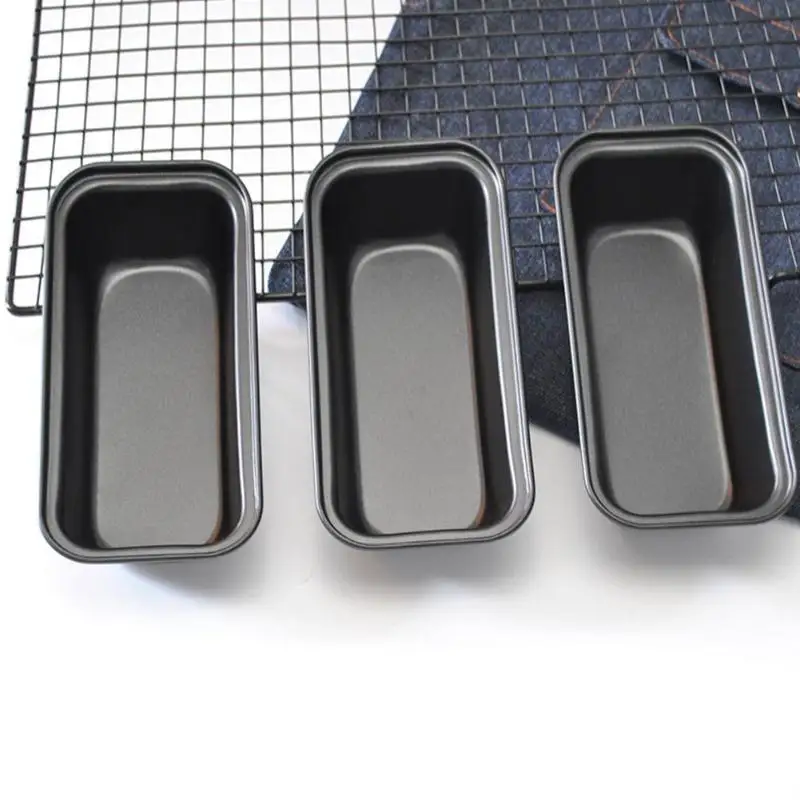 

Bakeware Kitchen Mini Trumpet Rectangular Non-stick Toasted Bread Soap Carbon Steel Decorating Mold For Chocolate Baking