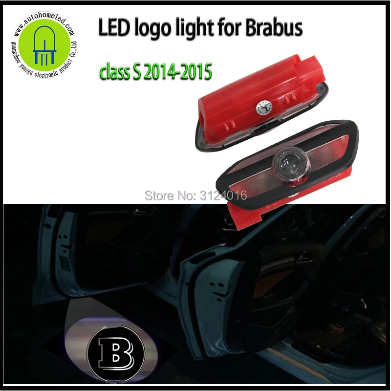 

2PC X Car LED Logo light for Benz Brabus Class S 2011-2013 E ML 2013 GL 2012 Door Welcome Laser Projector Courtesy lamp