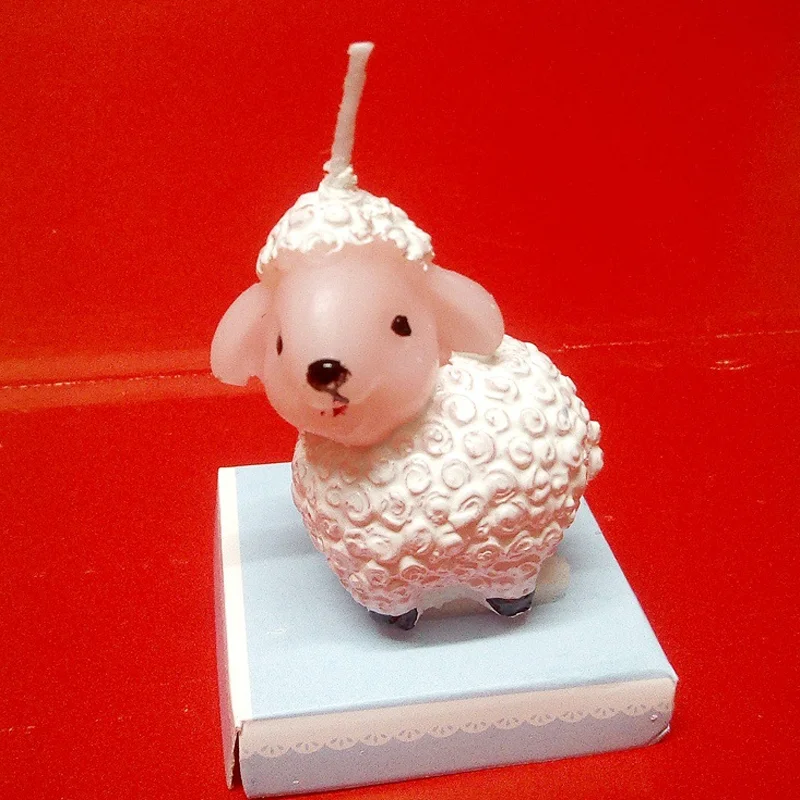 

1 pcs Kawaii candles birthday wedding decoration candle of goat sheep cartoon home art candle decorations
