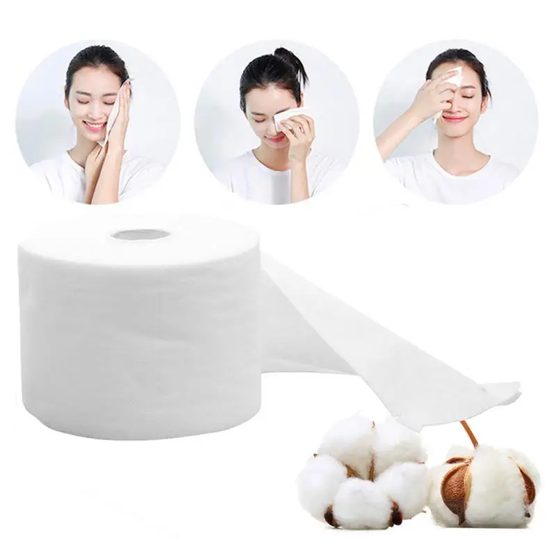 

Hot Sell 1 Roll 30M Disposable Cotton Face Remover Pads Soft Pads Cleansing Towel Non-Woven Travel Cleansing Care Facial Towel