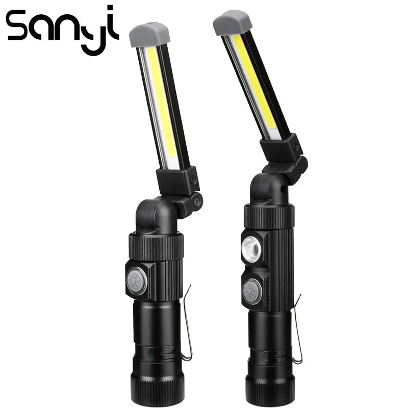 

SANYI 5 Mode Flashlight 20000 LMTorch Built-in 18650 Battery Portable Light Magnetic Lantern Working Linternas Hanging Hook Lamp