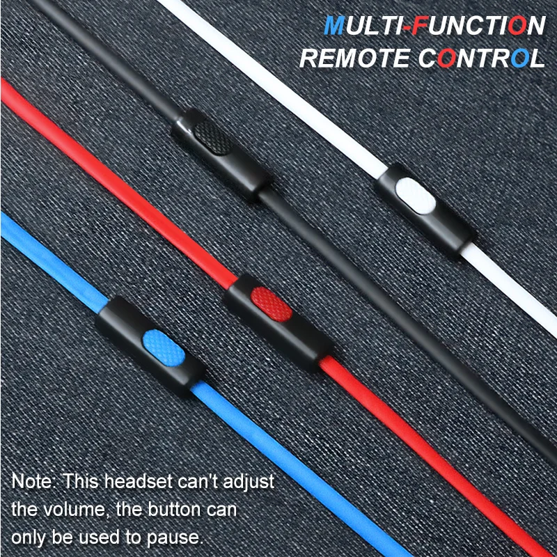 Wired earphone With Microphone Sport Headphone 3.5mm Universal For Android iphone Xiaomi Headset Portable Neckband Not Bluetooth