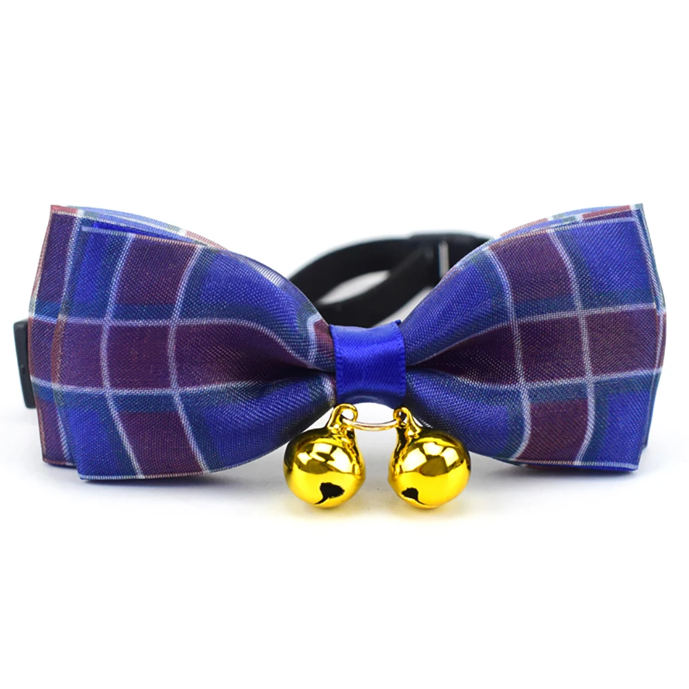 

Pet Bowtie Adjustable Bowtie Collar Neckline Cat and Dog Collar with Bell Cute for Small or Medium Cats and Dogs