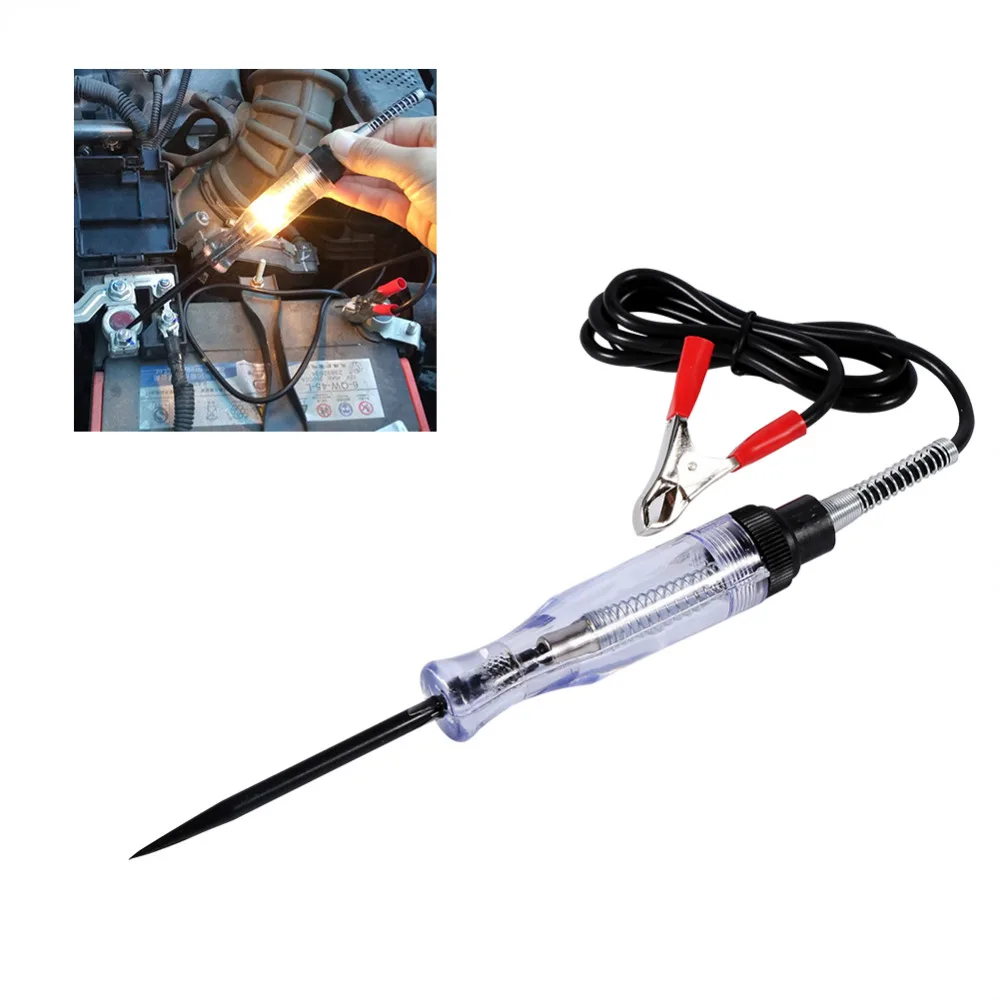 

Auto 6V 12V 24V DC Car Truck Voltage Circuit Tester Car Test VoltMet Long Probe Pen Light Bulb Automobile Maintenance Tools nEW