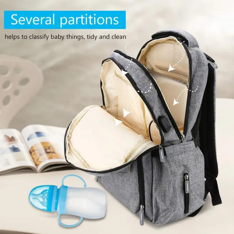Diaper Bag Backpack With Largecapacity Insulated Pockets