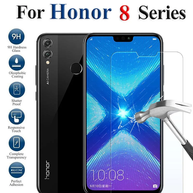 

9H Honor 8X Tempered Protective Glass For Huawei Honor 8X 8C Screen Protector Glass For Honor Honer 8 8 Lite Film Toughened Glas