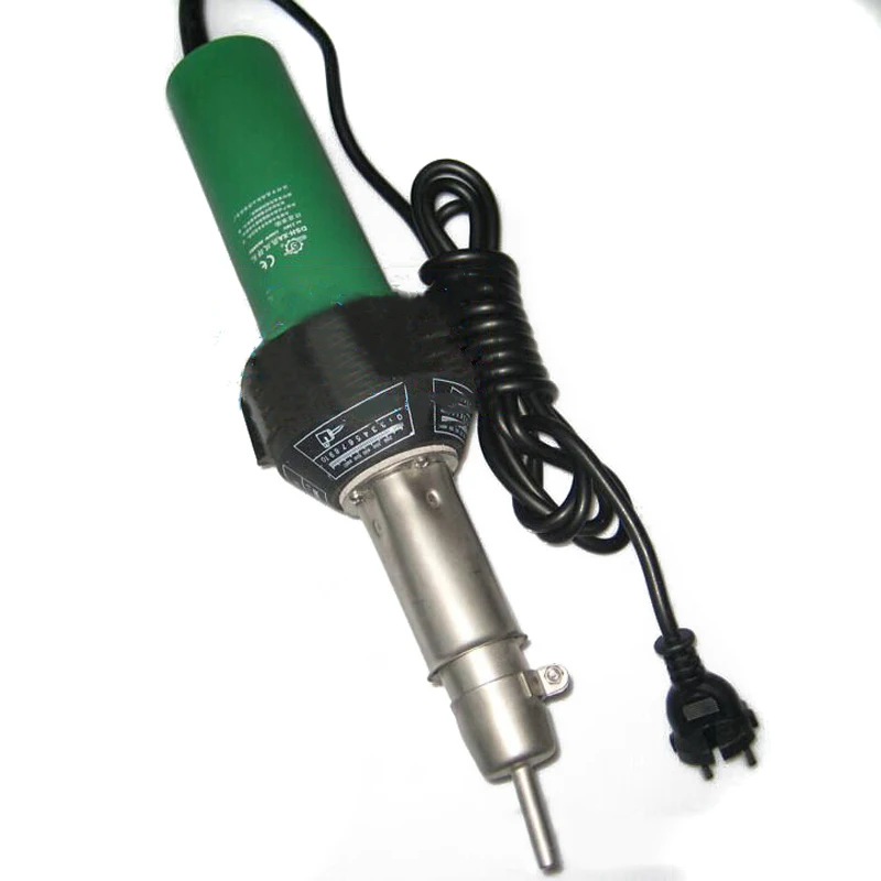 

Mayitr 1pc Hot Air Torch Plastic Welder + 4pcs Nozzles with Pressure Silicon Roller Welding Tool Soldering Kit 220V 1500W