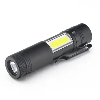 

Super Bright 2000 Lumen Q5 LED Flashlight Torch Lamp 4 Modes COB Mini Penlight AA/14500 Outdoor Camping Hiking
