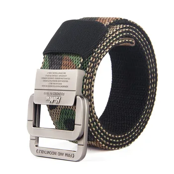 

Alloy Double Ring Button Korean Fashion D Ring Buckle Belt Harajuku Zipper All-match Ultra Long Canvas Belt Brief Long Belt