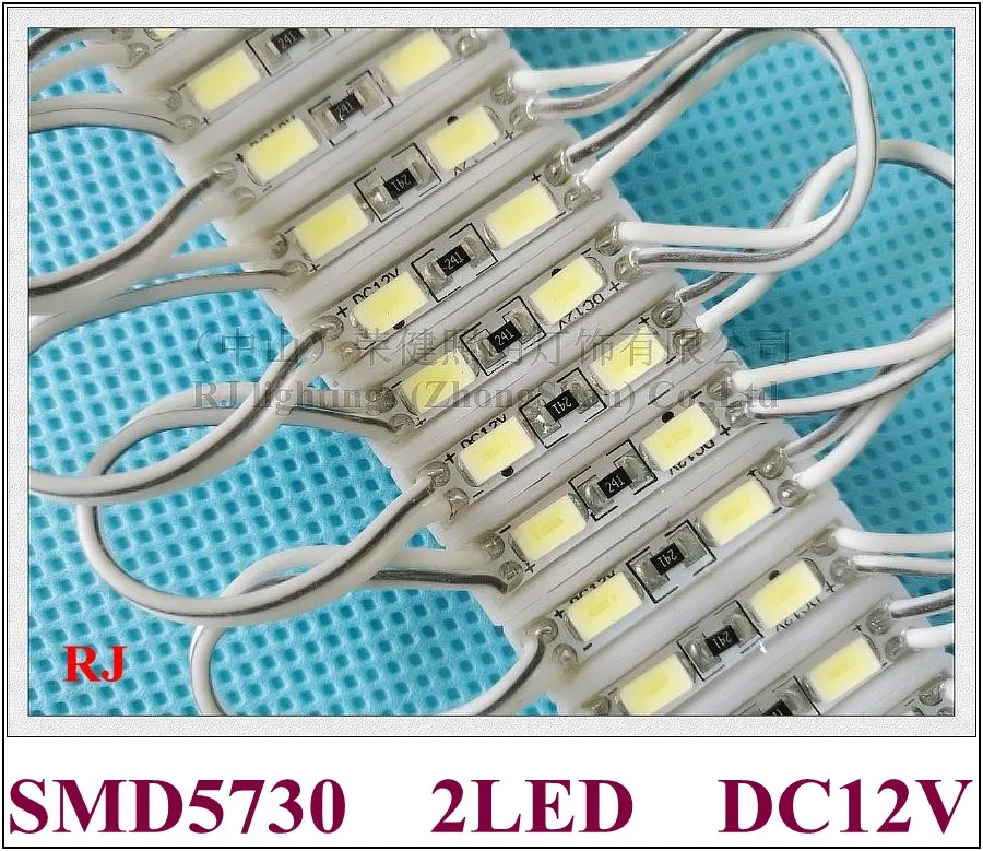 26 мм* 07 мм 2 светодиодный SMD 5730 СВЕТОДИОДНЫЙ модуль лампы светодиодный подсветка для мини-знак и буквы DC12V 2 светодиодный IP65