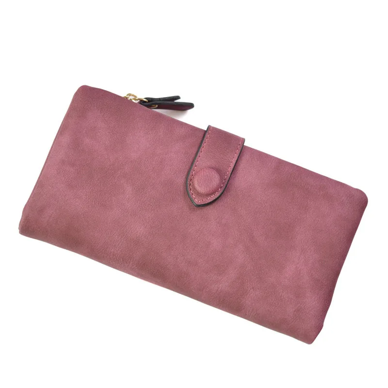 

2019 New Women Frosted PU Wallets Female Purses Big Capacity Woman Hasp Zipper Purse Ladies Long Solid Clutch Coin Card Holders