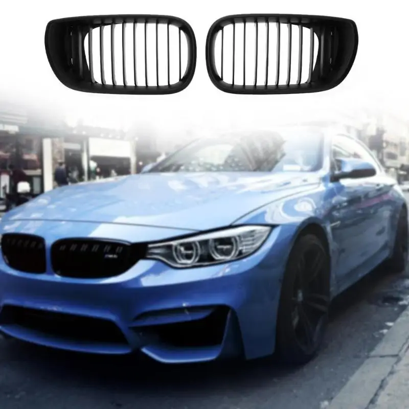 1 пара Передняя ножная решетка для BMW E46 гриль автомобильная гоночная матовая