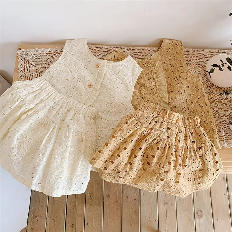 

Summer baby girls clothes cotton ruffles lace hollow bodysuit newborn baby girls romper infant kids overalls children pajamas