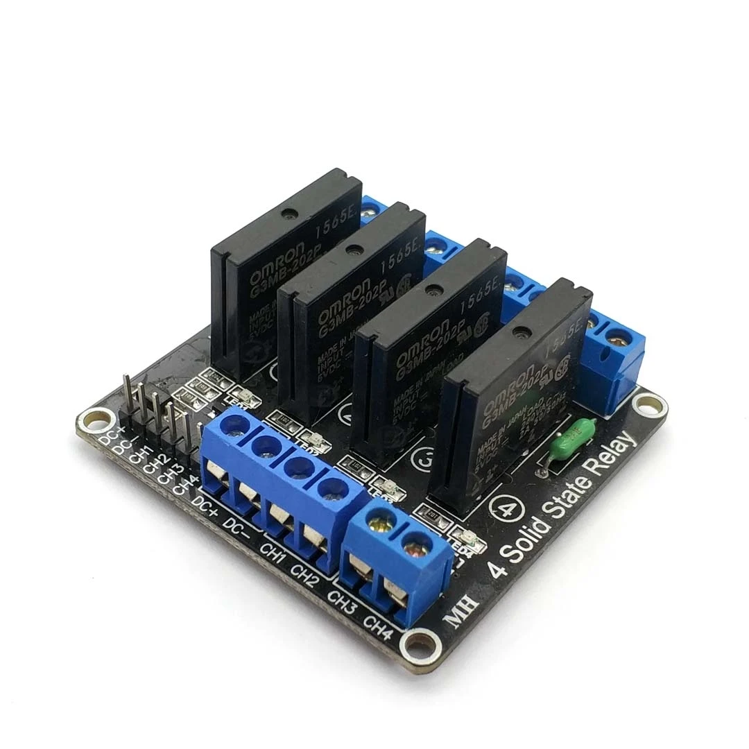 4 канальный 5 В DC релейный модуль твердотельный низкий уровень G3MB 202P реле SSR AVR DSP