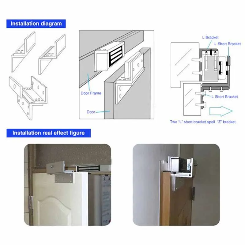 

Z&L ZL Mounting Bracket Clamp For 180KG Electric Magnetic Lock Door locking tools accessories