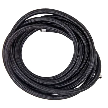 

20FT 8AN Nylon Braided Fuel Oil Line Hose + AN8 Fuel Hose End Fitting Black