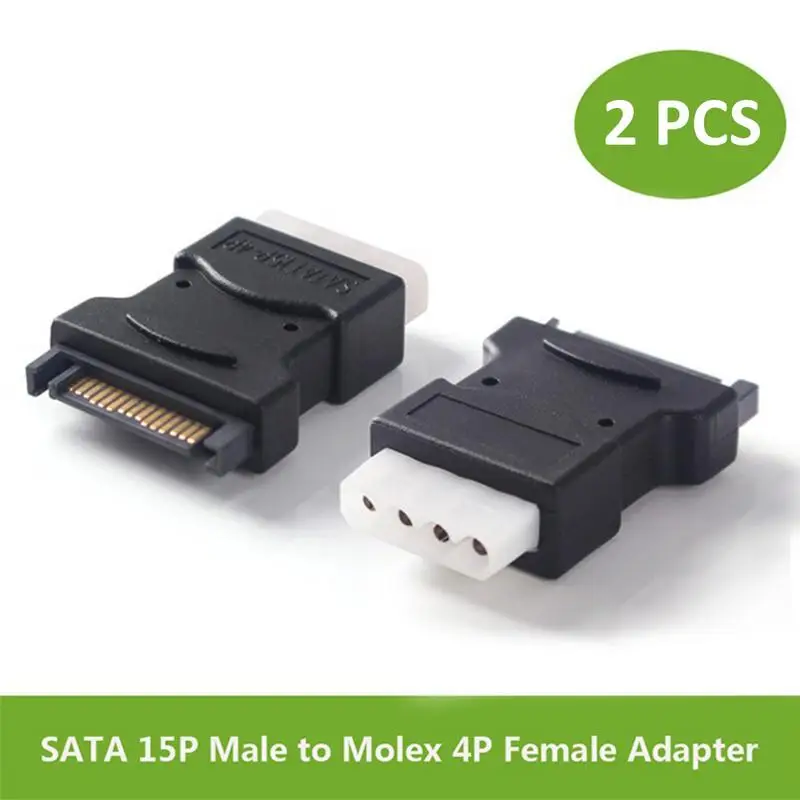 

2PCS 15Pin Sata Serial ATA Male To Molex IDE 4 Pin Female MF Hard Disk Adapter Power Cable Line Computer Laptop Supplies