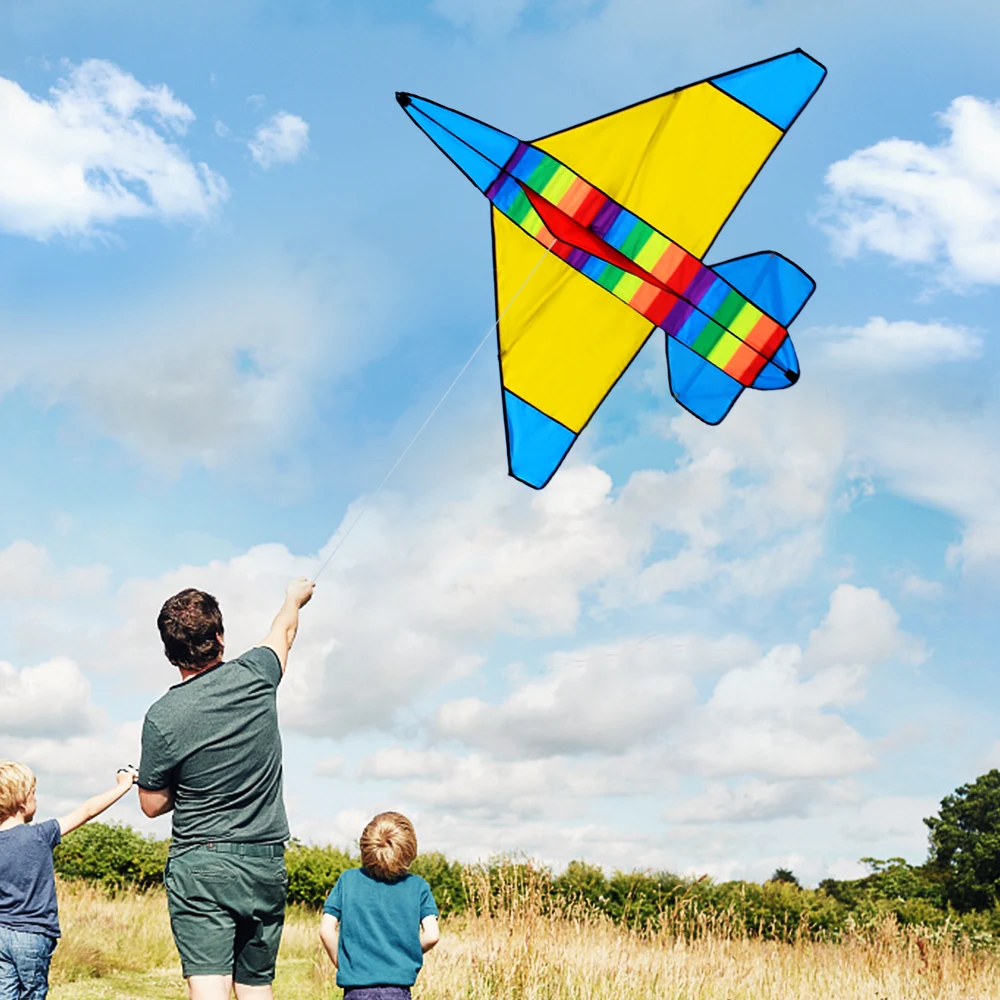 New Colorful Cartoon Airplane Kite Outdoor Sport Single Line Flying