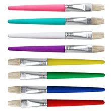 16 шт разных цветов плоские кончики кисти для рисования с щетиной набор для детей художника начинающих акриловая акварель гуашь масляная краска ing