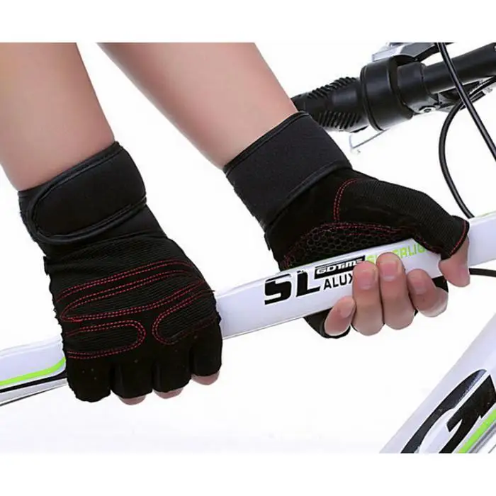 1Pair Half Finger Gym Gloves Heavyweight Sports Exercise Weight Lifting Gloves Body Building Training M-XL Sport Fitness Gloves